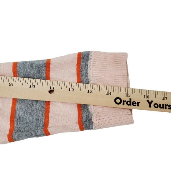 Market & Spruce Sweater Womens Small Striped Split Back Multicolor Soft Crew Top - Picture 11 of 11